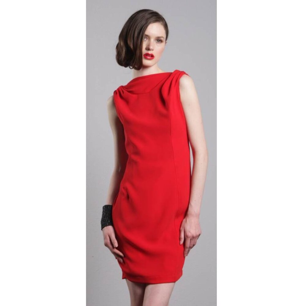 Eva Franco Red Mini Shift Sleeveless Sexy Backless Dress for Valentine's Day